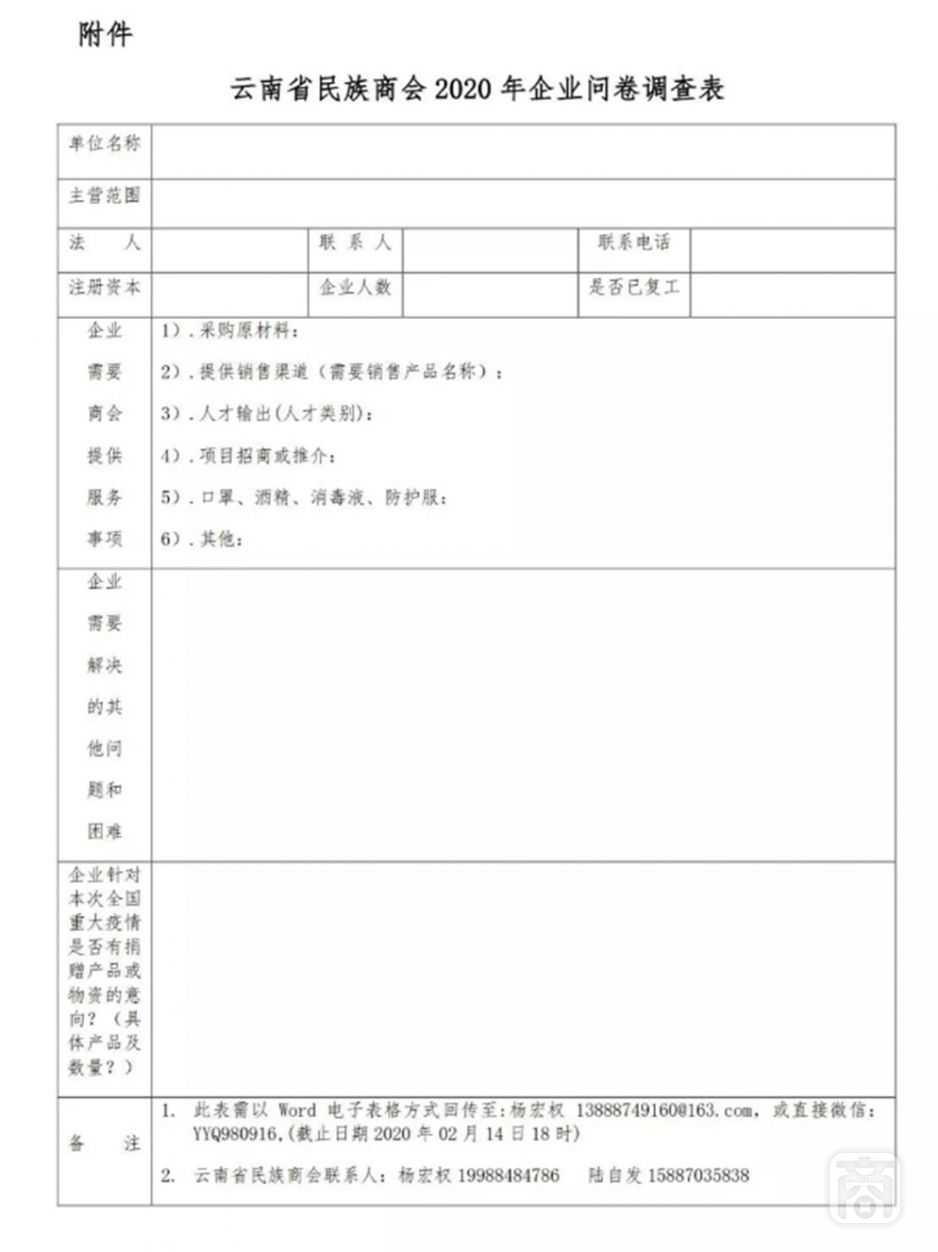 關于填報云南省民族商會2020年企業(yè)問卷調(diào)查表的通知3.jpg